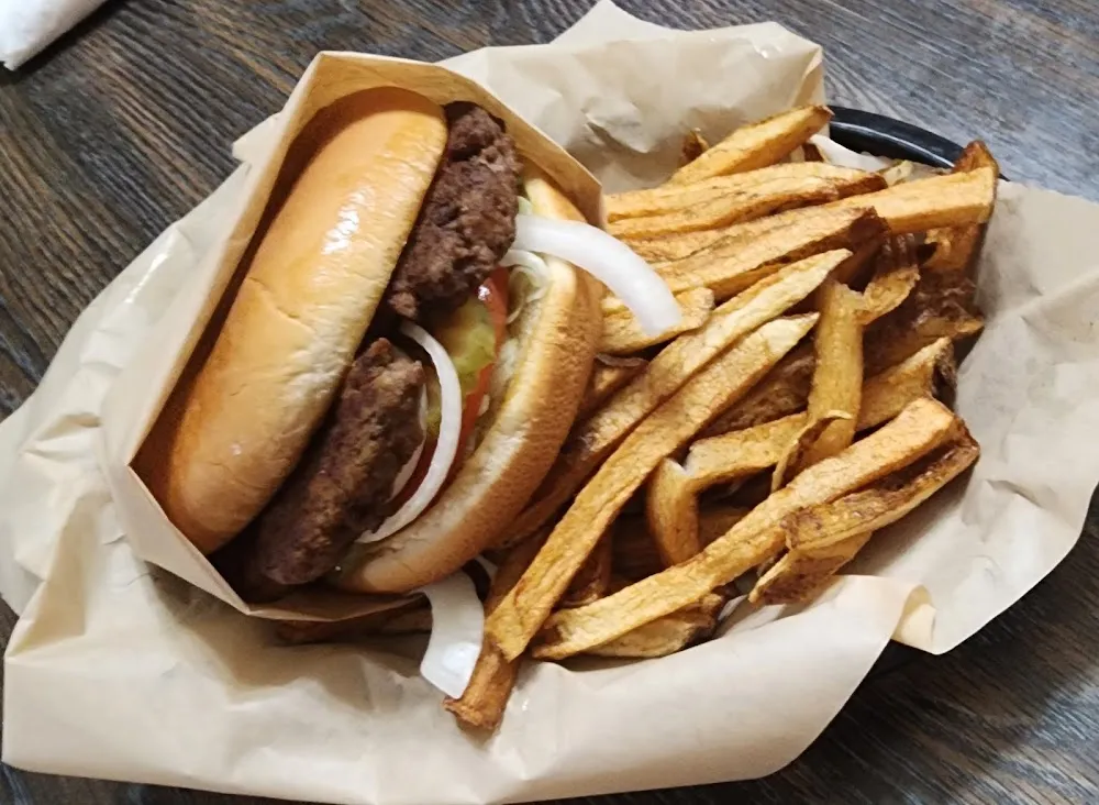 Hamburger with Hand-Cut Fries